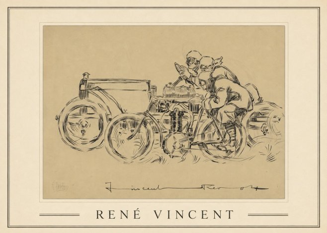 René Vincent Course Automobile No1 - Affiche