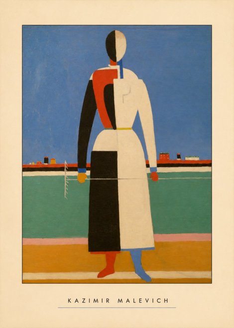 Kazimir Malevich Woman with a Rake No4 - Affiche