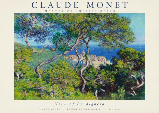 Monet View of Bordighera No1 - Affiche