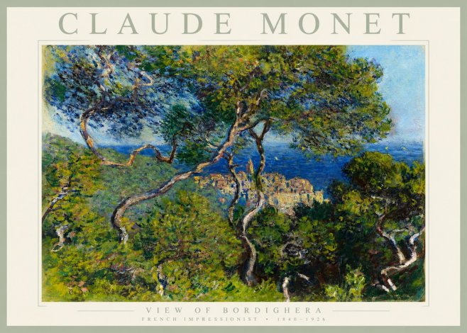 Monet View of Bordighera No3 - Affiche
