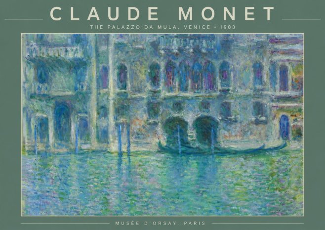 Monet The Palazzo Da Mula, Venice No4 - Affiche