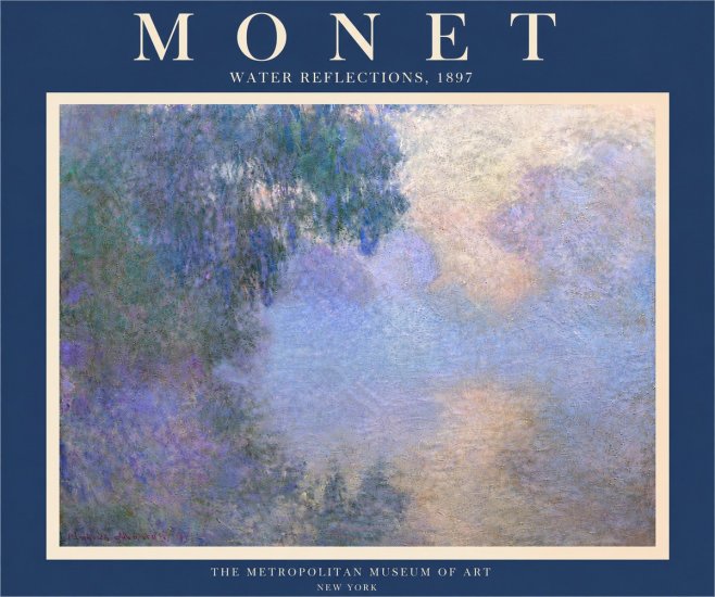 Monet Water Reflections No6 - Affiche