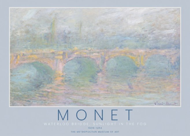 Monet Waterloo Bridge, Sunlight in the Fog I No2 - Affiche