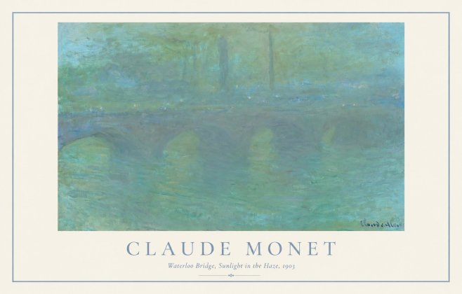 Monet Waterloo Bridge, Sunlight in the Haze, 1903 No1 - Affiche