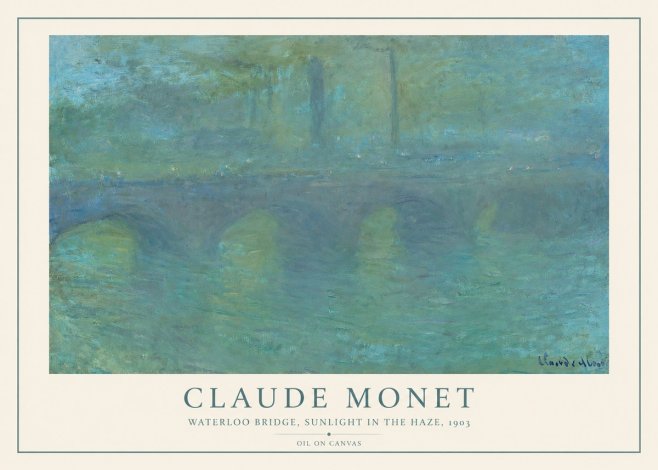 Monet Waterloo Bridge, Sunlight in the Haze, 1903 No2 - Affiche