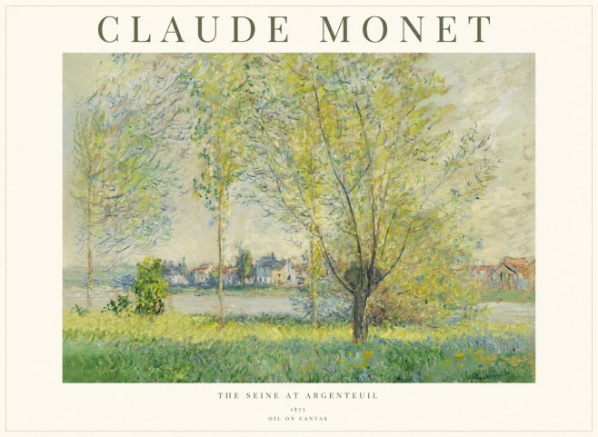 Monet The Seine at Argenteil No1 - Affiche