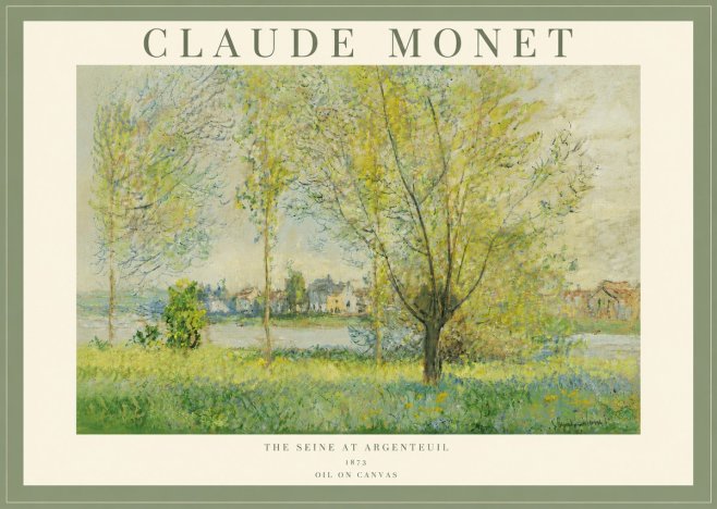 Monet The Seine at Argenteil No4 - Affiche