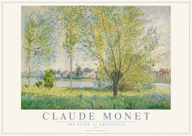 Monet The Seine at Argenteil No6 - Affiche