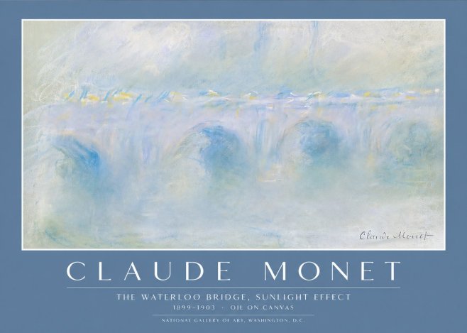 Monet The Waterloo Bridge, Sunlight Effect No2 - Affiche