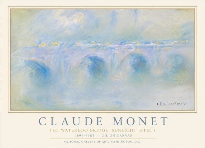 Monet The Waterloo Bridge, Sunlight Effect No3 - Affiche