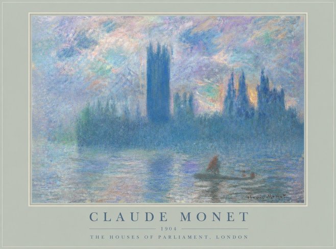Monet The Houses of Parliament, London I No4 - Affiche