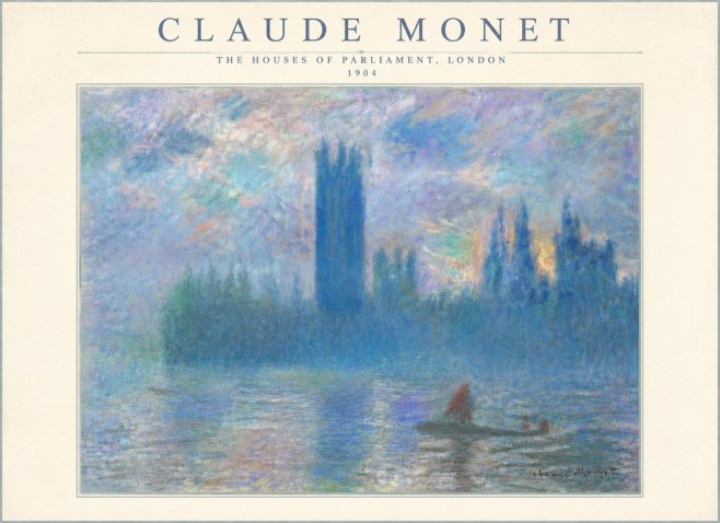 Monet The Houses of Parliament, London I No5 - Affiche