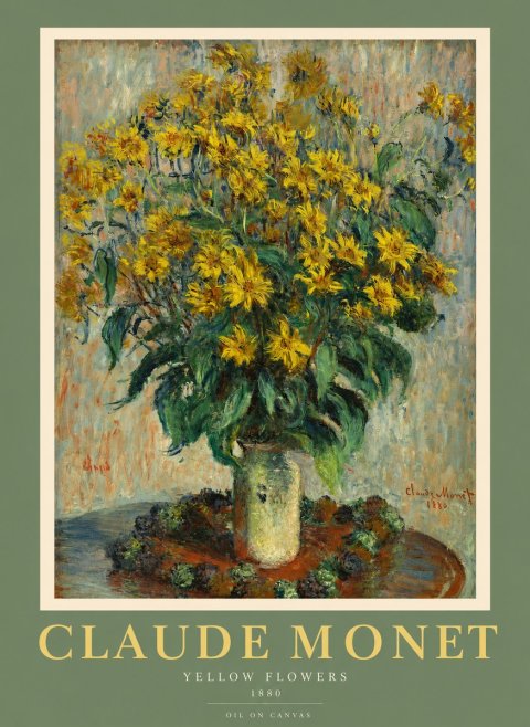 Monet Yellow Flowers No2 - Affiche