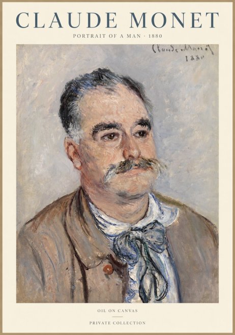 Monet Portrait of a Man No1 - Affiche
