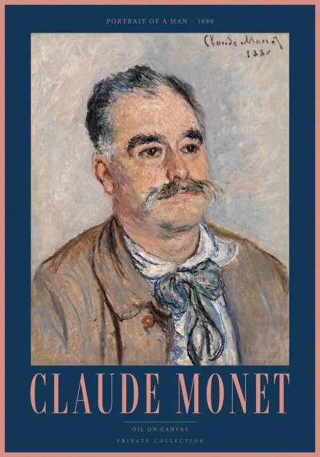 Monet Portrait of a Man No2 - Affiche