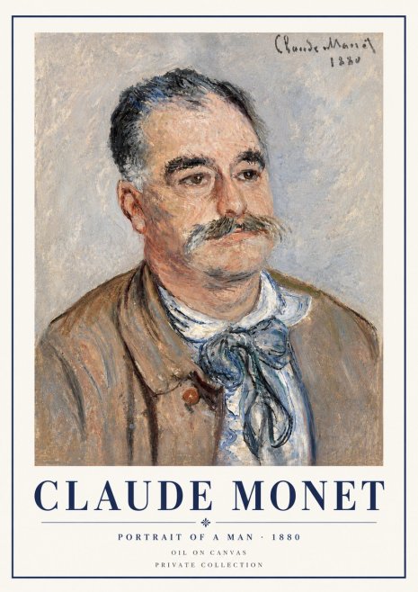 Monet Portrait of a Man No4 - Affiche