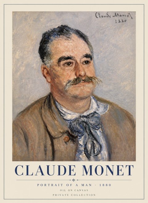 Monet Portrait of a Man No6 - Affiche