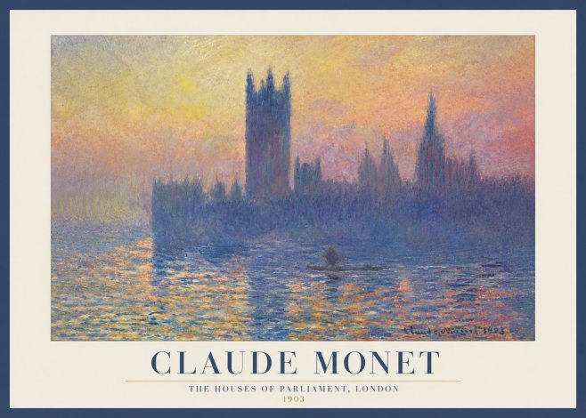 Monet The Houses of Parliament, London II No3 - Affiche