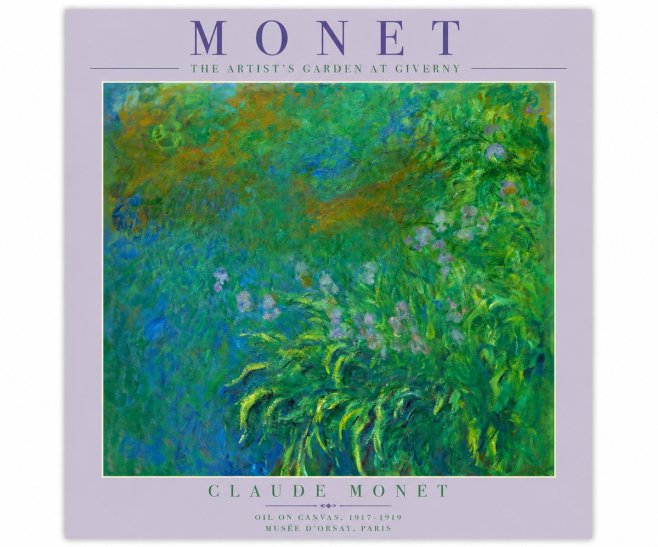 Monet The Artist's Garden at Giverny No4 - Affiche