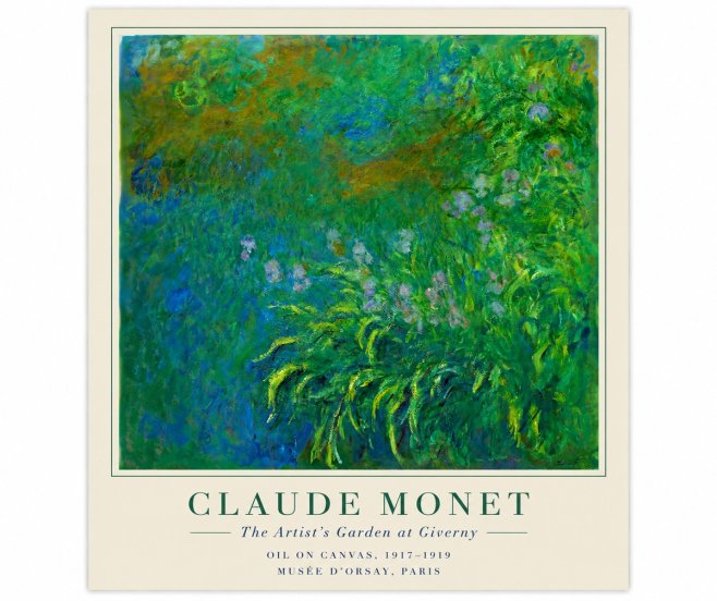 Monet The Artist's Garden at Giverny No6 - Affiche