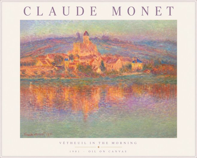 Monet Vétheuil in the Morning No3 - Affiche