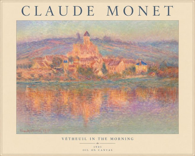 Monet Vétheuil in the Morning No4 - Affiche