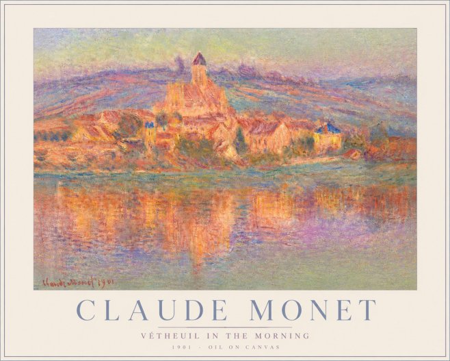 Monet Vétheuil in the Morning No5 - Affiche