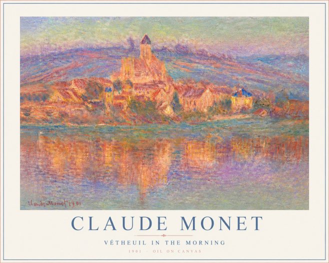 Monet Vétheuil in the Morning No6 - Affiche
