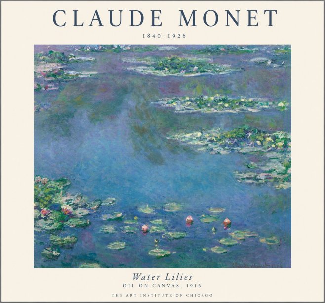 Monet Water Lilies I No1 - Affiche