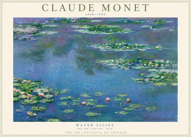 Monet Water Lilies I No3 - Affiche