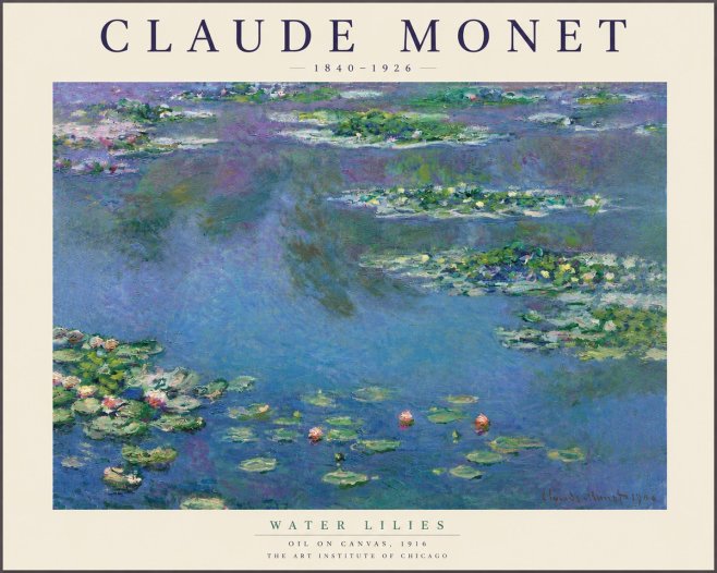 Monet Water Lilies I No4 - Affiche