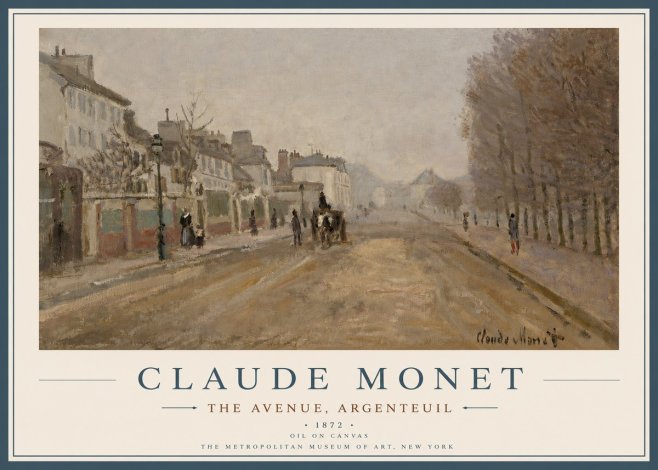 Monet The Avenue, Argenteuil No2 - Affiche