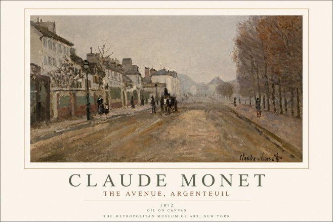 Monet The Avenue, Argenteuil No3 - Affiche