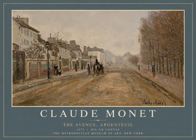 Monet The Avenue, Argenteuil No4 - Affiche