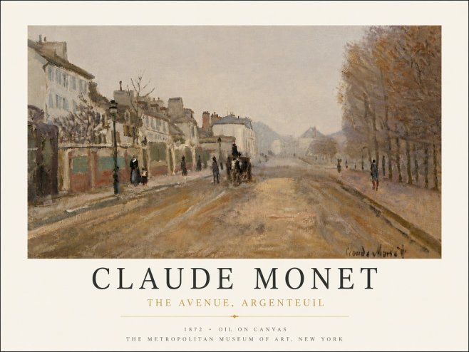 Monet The Avenue, Argenteuil No5 - Affiche