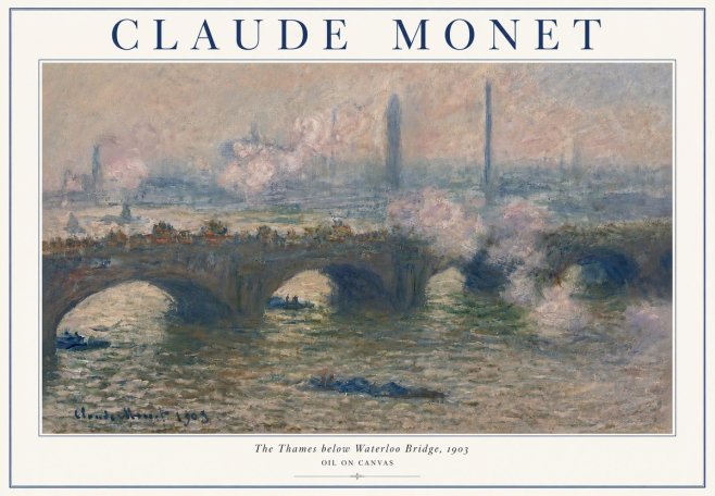 Monet The Thames Below Waterloo Bridge, 1903 No3 - Affiche