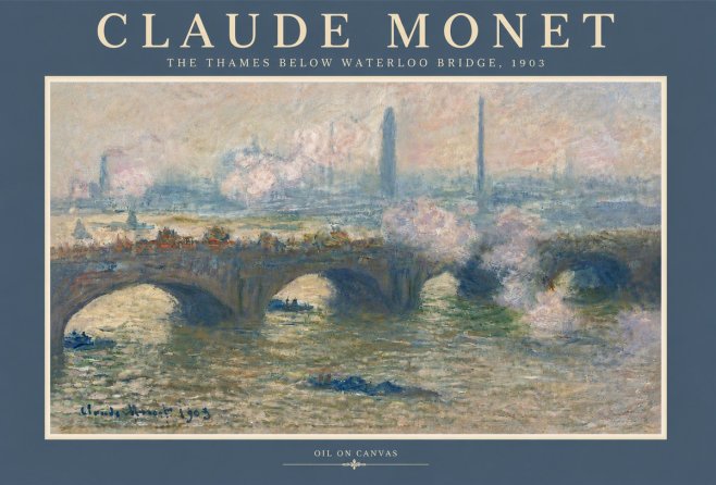 Monet The Thames Below Waterloo Bridge, 1903 No5 - Affiche