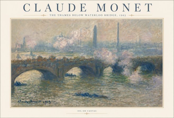 Monet The Thames Below Waterloo Bridge, 1903 No6 - Affiche