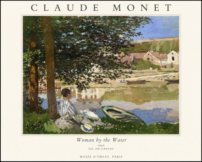 Monet Woman by the Water No1 - Affiche
