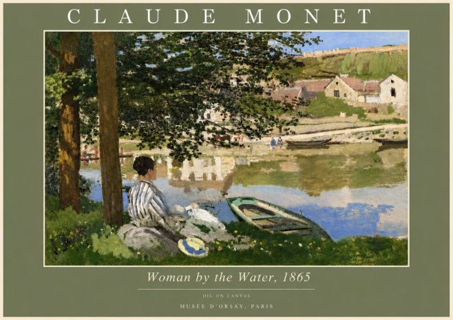 Monet Woman by the Water No5 - Affiche