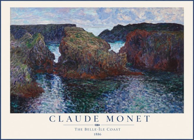 Monet The Belle-île Coast No4 - Affiche