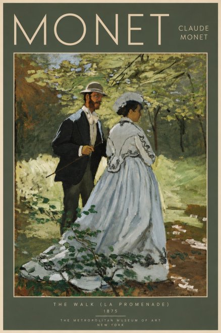 Monet The Walk (La Promenade) No5 - Affiche