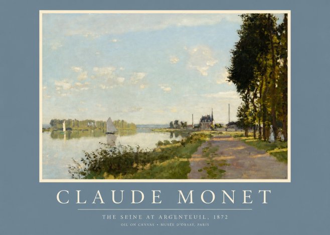 Monet The Seine at Argenteuil No2 - Affiche