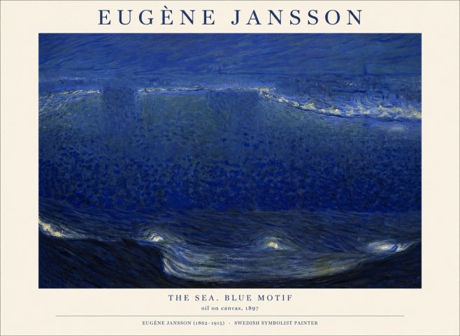 Eugène Jansson The Sea. Blue Motif No1 - Affiche