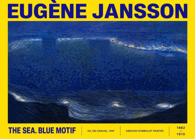 Eugène Jansson The Sea. Blue Motif No2 - Affiche