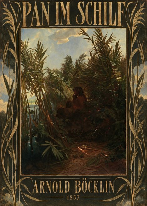 Arnold Böcklin Pan Im Schilf No5 - Affiche
