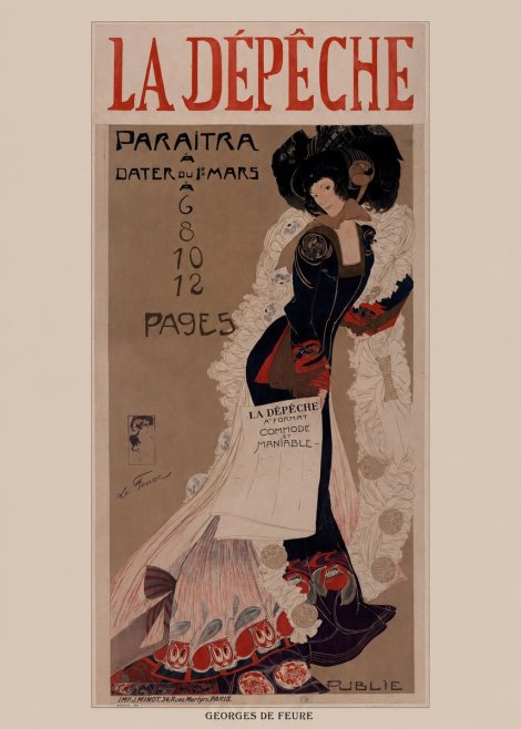 Georges de Feure La Dépêche - Han D'islande No4 - Affiche