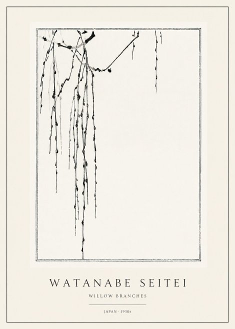 Watanabe Seitei Willow Branches I No1 - Affiche