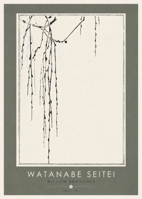Watanabe Seitei Willow Branches No2 - Affiche