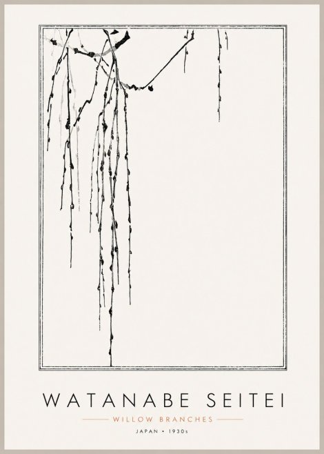 Watanabe Seitei Willow Branches No3 - Affiche